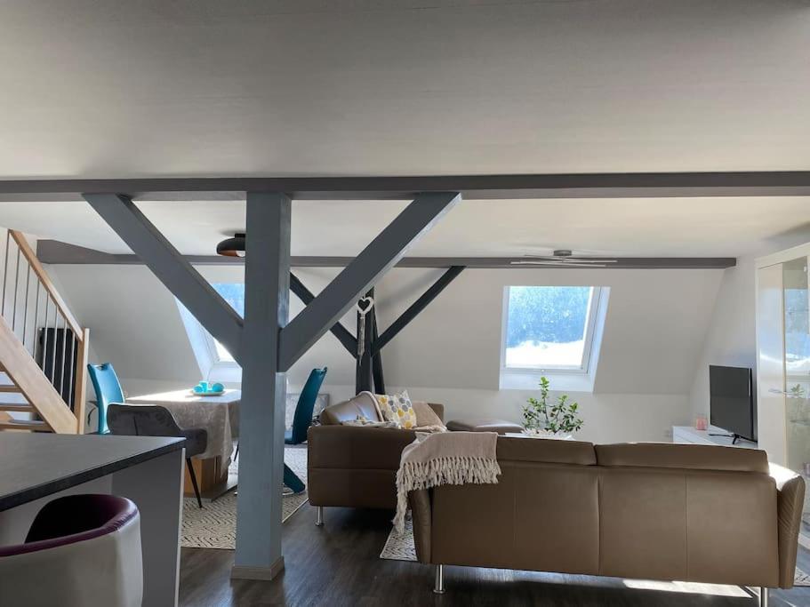 Loft Wohnung Mit Toller Aussicht Messstetten Luaran gambar